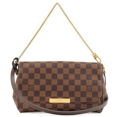 N41129 Louis Vuitton Damier Favorite MM Chain Shoulder Bag